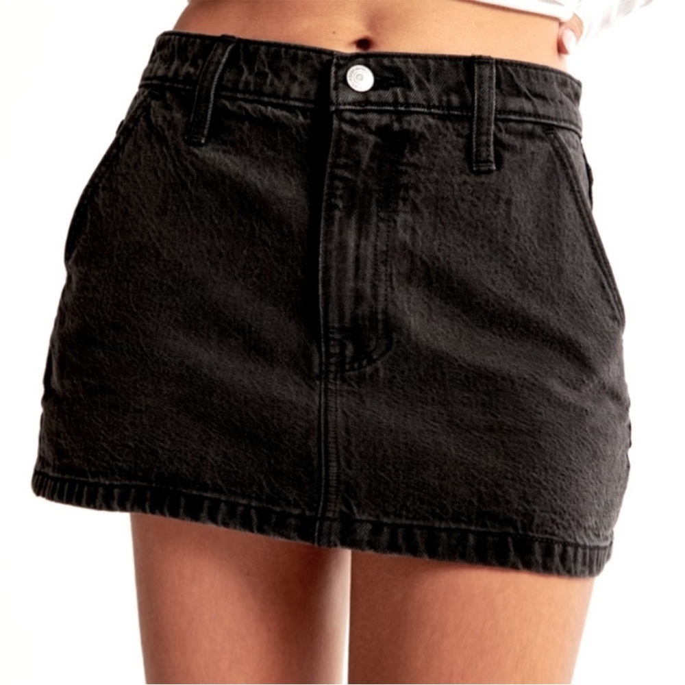 Motivi Black Skirt – Size US 2 – Cotton Stretch – Italian Classic
